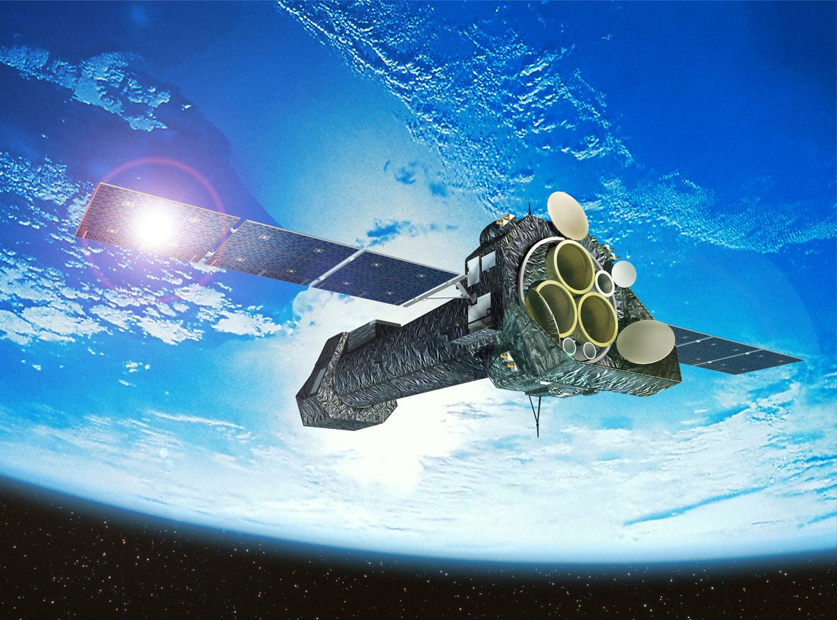 Artist's illustration of ESA's XMM-Newton X-ray observatory in orbit.